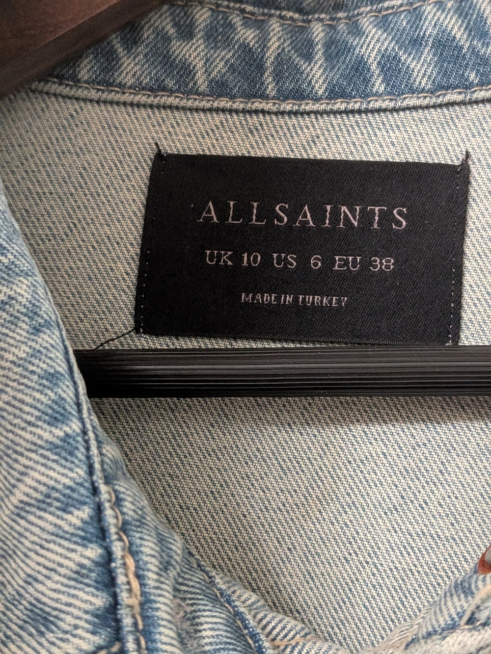 All Saints Light Blue Denim Jacket - Picture 6 of 8